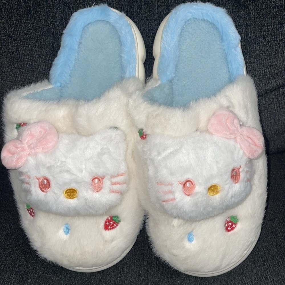 Cute Furry Slippers with Cartoon Design
